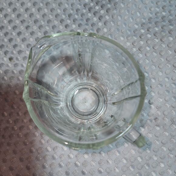 VINTAGE FEDERAL GLASS DEPRESSION MADRID CLEAR CREAMER - Picture 2 of 5